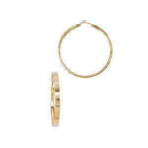 Large Flat Hoop Earrings